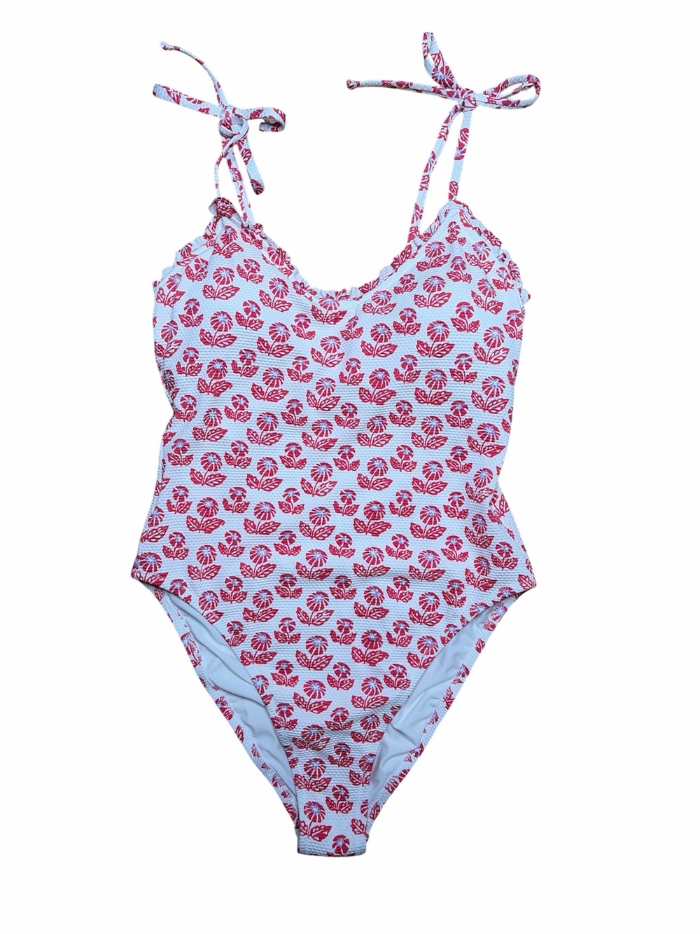 NWT Roller Rabbit for Target White With Red Floral Cheeky One Piece Size Small